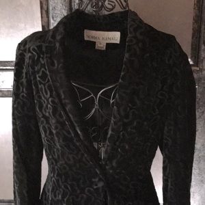 Norma Kamali Velvet Black Blazer